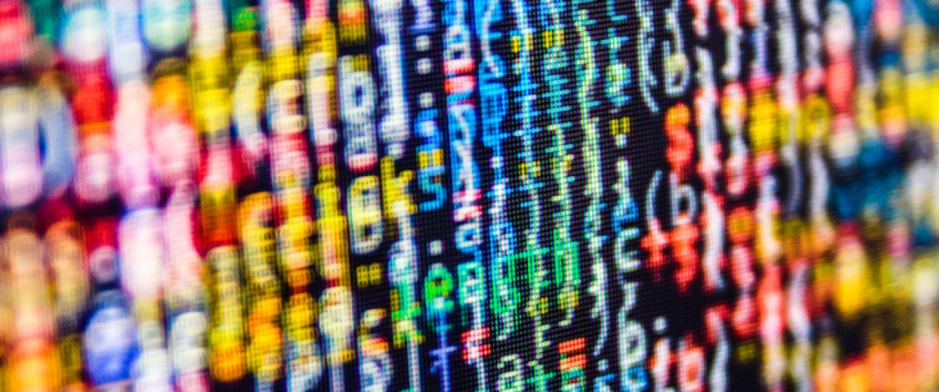 Blurred rows of digital data